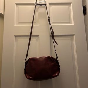 Madewell Glasglow Burgandy/Brown Leather Crossbody